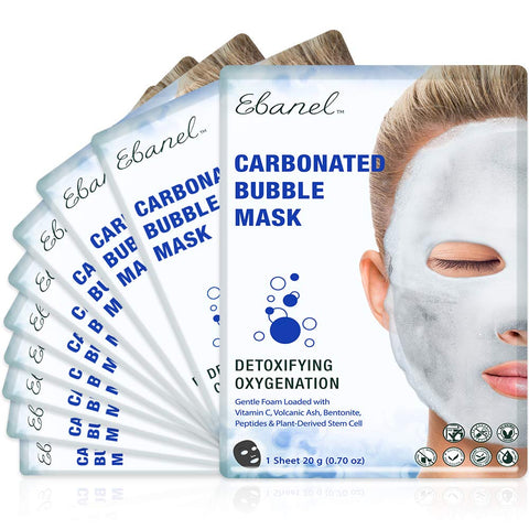 Carbonated Bubble Clay Mask, Deep Cleansing Face Mask, Volcanic Ash and Bentonite Clay Masks with Collagen Peptides, Vitamin C, Hyaluronic Acid, Niacinamide