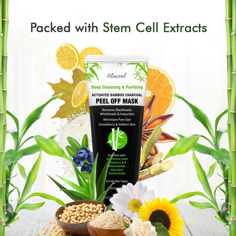 Ebanel Charcoal Peel Off Mask is packed with stem cell extracts